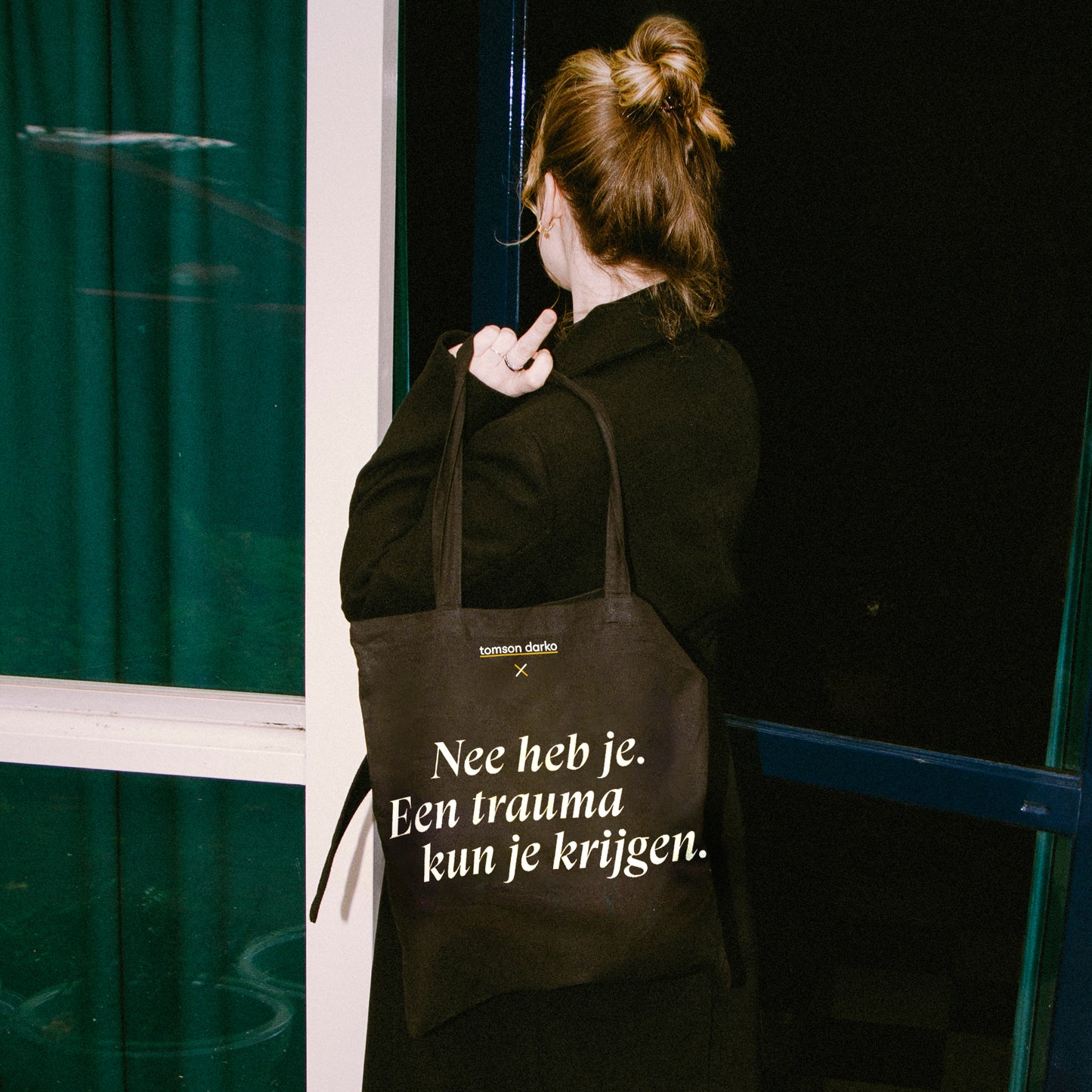 Katoenen tas Nee heb je. Trauma kun je krijgen