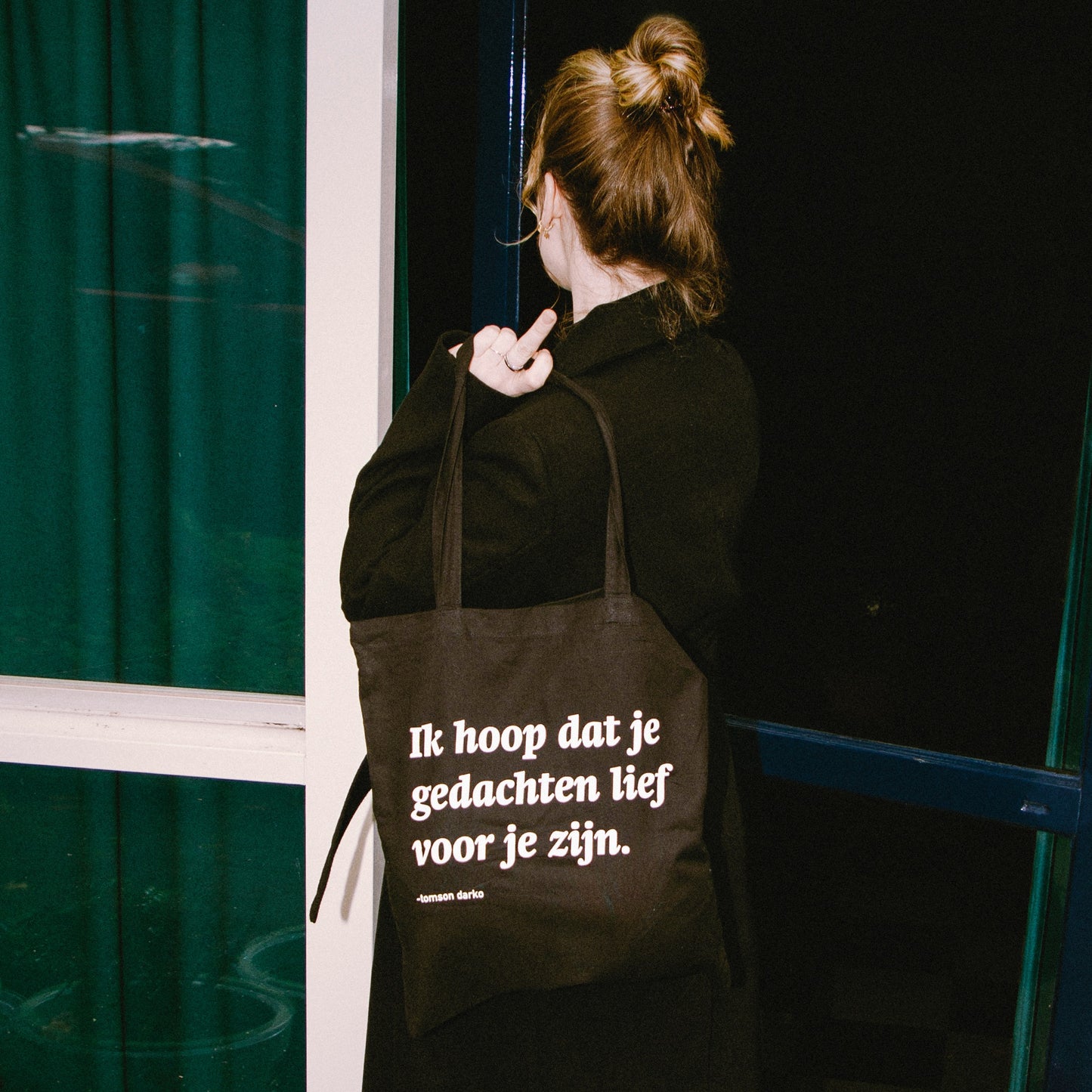 Katoenen tas Ik hoop dat je gedachten lief voor je zijn