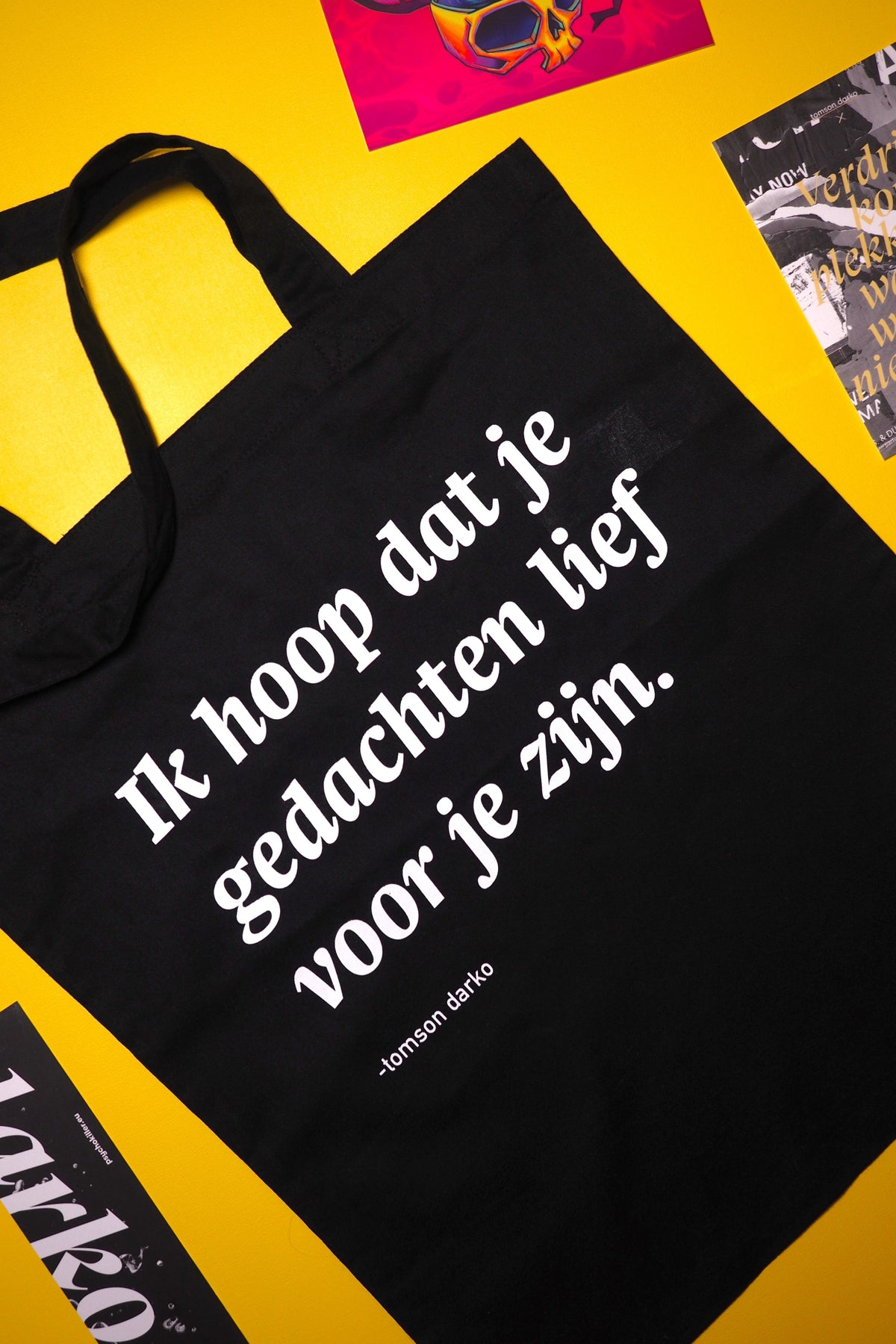 Katoenen tas Ik hoop dat je gedachten lief voor je zijn
